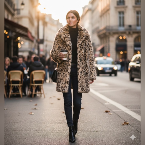 J. Crew Animal Print Teddy Jacket - Picture 2 of 4